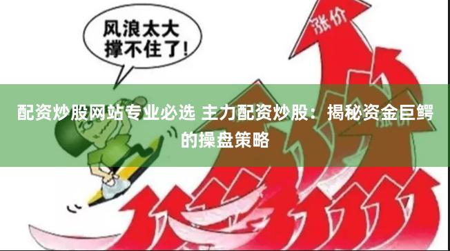 配资炒股网站专业必选 主力配资炒股:揭秘资金巨鳄的操盘策略